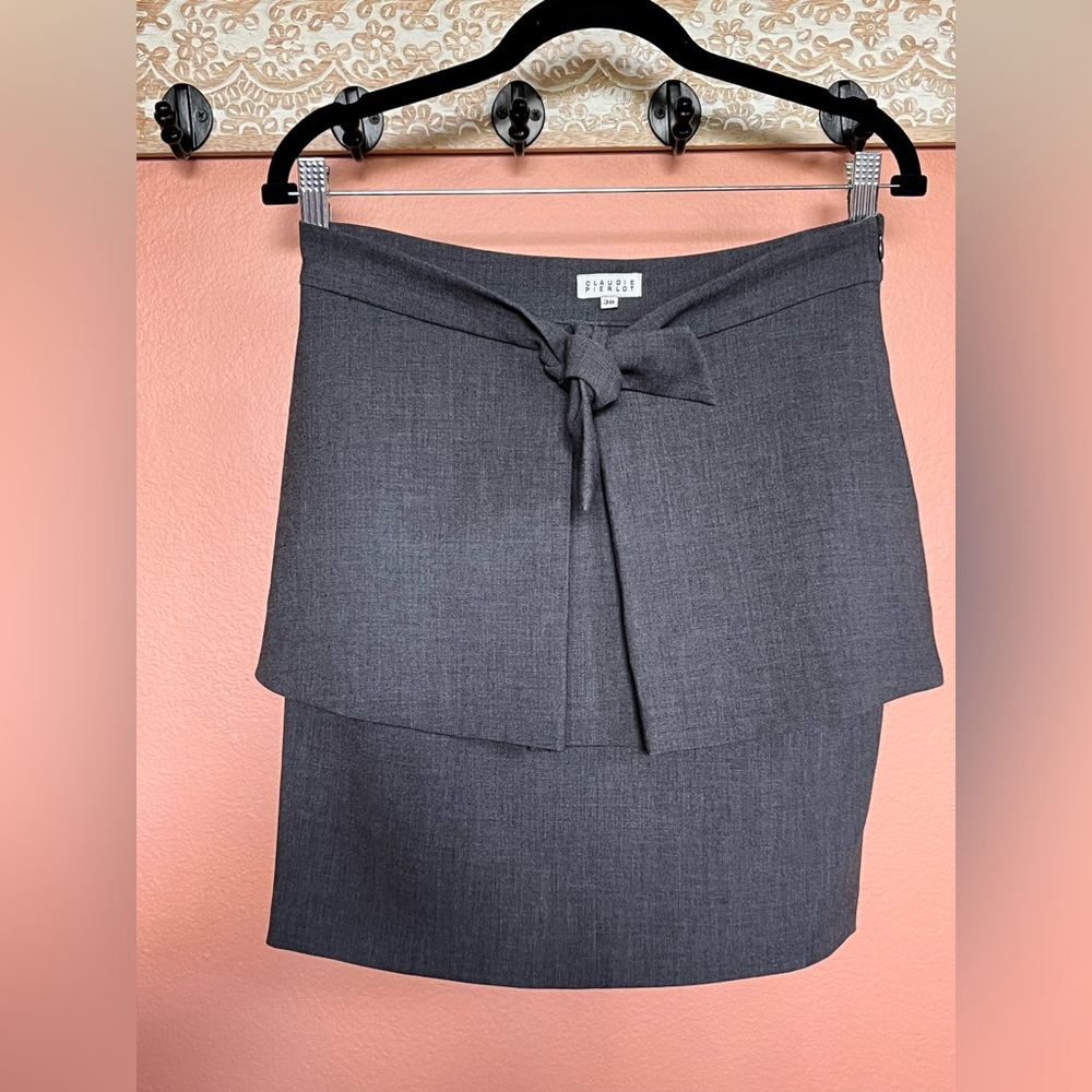 Claudie Pierlot Gray Knot Skirt